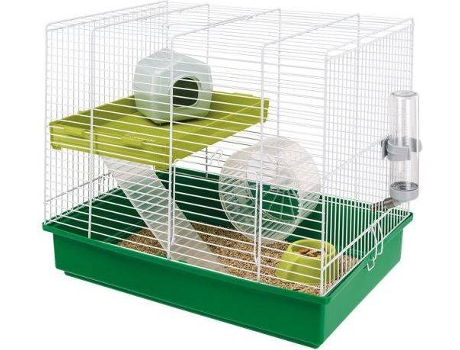 Jaula para Hamsters FERPLAST Duo (Verde - 78x50x48 cm - Plástico y Metal)