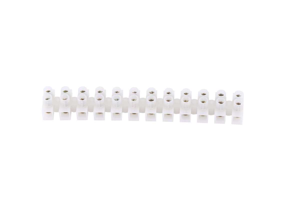 Omni-10 Piezas Bornes De Tornillo De Doble Fila 360v 10a Barrera Eléctrica Terminal Strip Block 12 Terminales