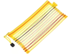 Juego De 12 Bolsas De Almacenamiento De Malla De Nailon Con Rayas Coloridas Y Cremallera - Ideal