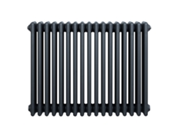 Radiador horizontal de 4 columnas, 600x785 mm - Gris antracita, acero al carbono de 1,5 mm, 756 W, alta eficiencia, fácil de instalar.