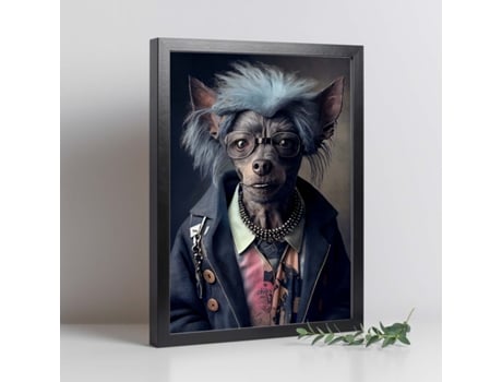NACNIC Lámina Chihuahua Valiente En Estilo Fotografía A Todo Color Divertidas Ilustraciones Realistas De Animales Con Ropa Humana