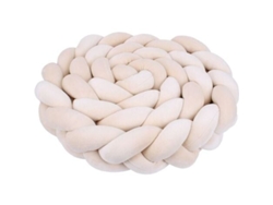 Protector de cuna para bebé de 2 meses - Almohada auxiliar para el sueño del bebé, forma estereotipada, color beige.