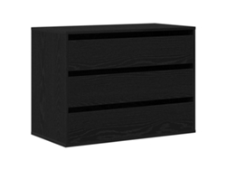 Maison Exclusive - Cajonera Con Cajón Negro 80 X 41 X 58 Cm Madera De Ingeniería