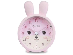 Reloj despertador infantil para niñas, silencioso, reloj despertador con diseño de conejito, reloj despertador silencioso, GOKOCO