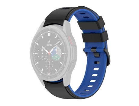 Correa de Silicona bicolor para Samsung Galaxy Watch 5 40mm/44mm/Watch 5 Pro 45mm/Watch4 40mm/44mm/Watch4 Classic 42mm/46mm/Watch3 41mm - negro/azul