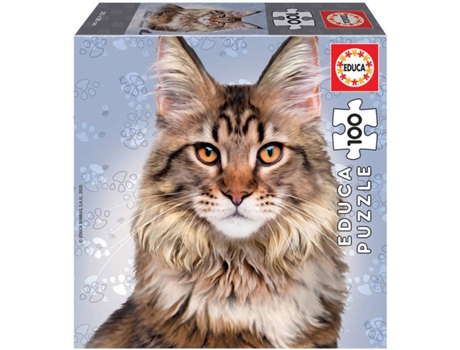 Puzzle EDUCA Educa Cat Breeds 100 Maine Coon (Edad Mínima: 6 Años - 100 Piezas)
