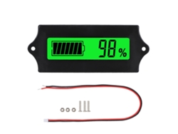Voltímetro Digital Lcd 12-84v Com Alarme De Luz Indicador De Energia Bateria Gy-6g