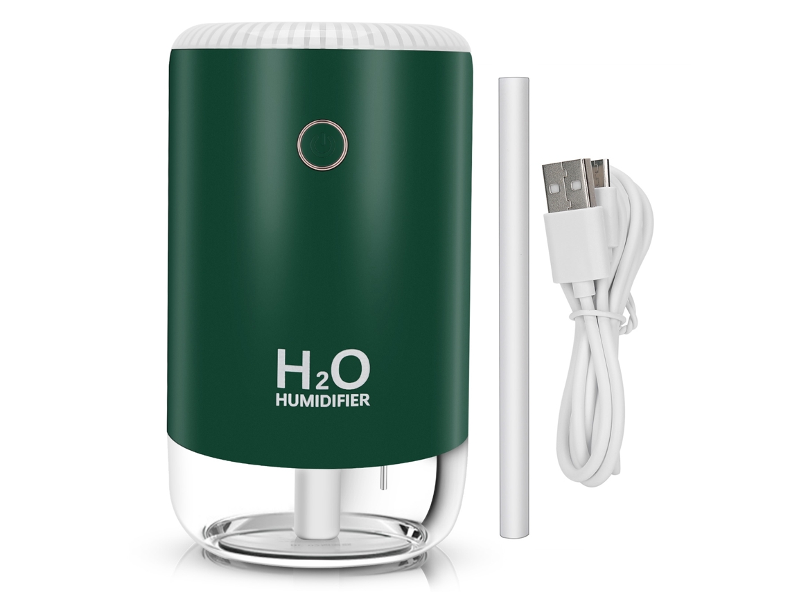 Humedificador (usb Portátil Con Luz Nocturna) Humedificador De Spray Led Mini Retro Verde