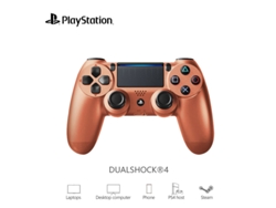 Pieza para PS4, mando inalámbrico Bluetooth con vibración, color bronce