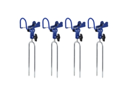 Juego De 4 Soportes Para Cañas De Pescar, Ajustables 360°, De Acero Inoxidable, Desmontables Con Base Cónica.