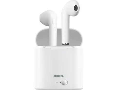Auriculares Bluetooth True Wireless STREETZ Tws-0008 (In Ear - Micrófono - Blanco)