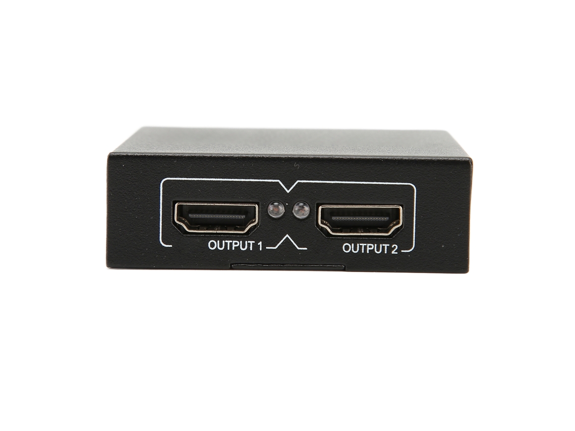 Amplificador Divisor De Interfaz Multimedia Hd Con 1 Entrada Y 2 Salidas Para Monitores Duales.