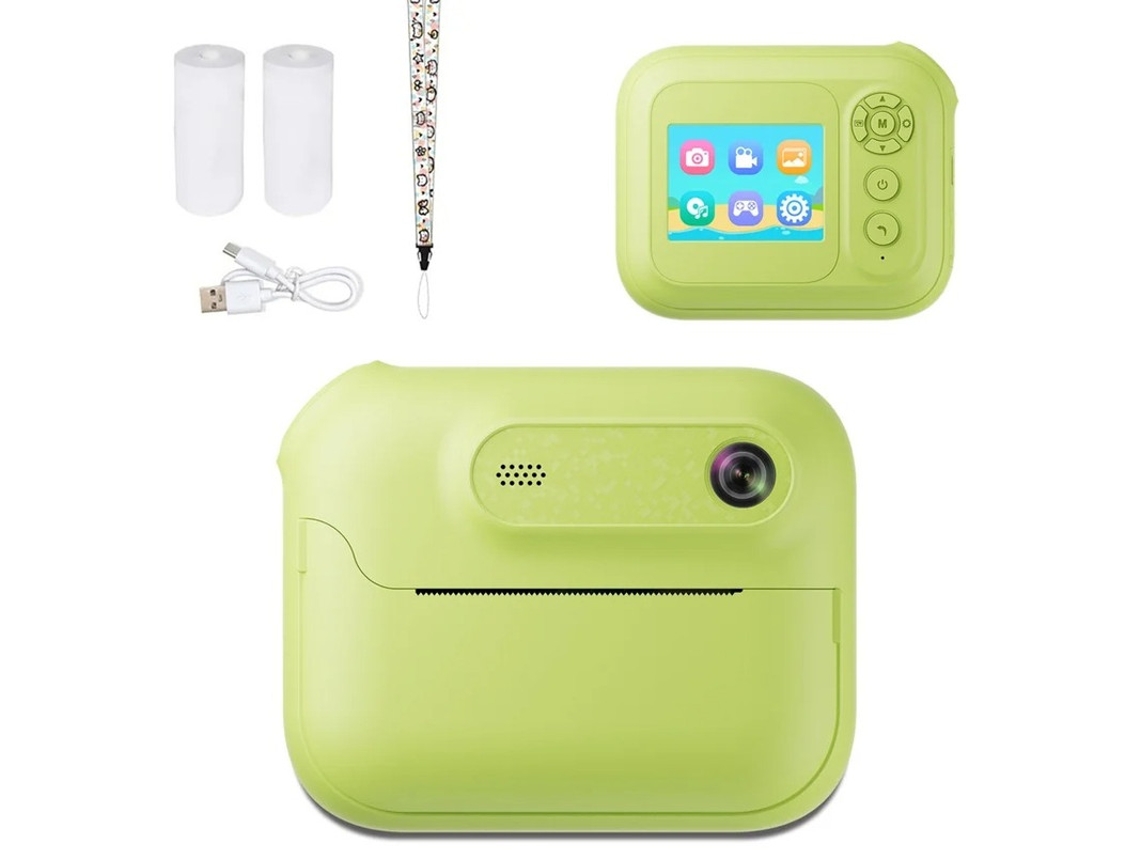 Cámara digital Yizhood HD para adolescentes, con varios efectos de filtro, portátil, rosa, recargable por USB, verde