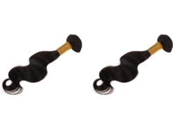 2x Cabello Humano Ondulado, Trama Ondulada, Tejido Sin Procesar, Trenza De Color Negro