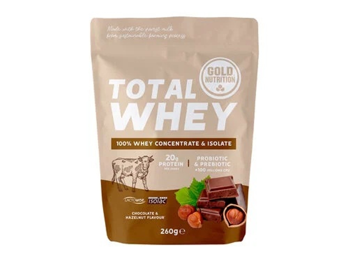 GOLD NUTRITION Total Whey Chocolate y avellana 260 g