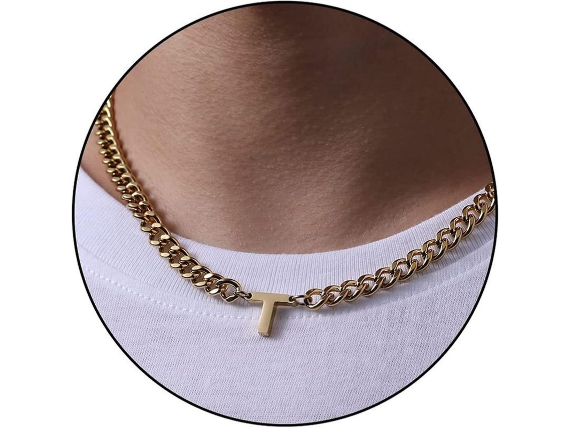 2026-cadena De Enlace Cubano Con Letra Inicial A-z Acero Inoxidable 6.5mm 18+2 Pulgadas Regalo De Joyería Para Niños Hombres Mujeres
