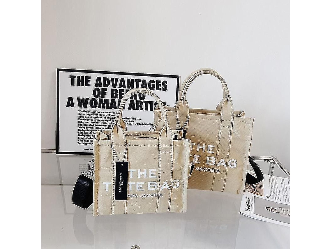 2026-2023fw Bolso Tote Para Mujer De Lona Con Gran Capacidad, Moda Casual, Bandolera Y Mano, Bolsa De Compra