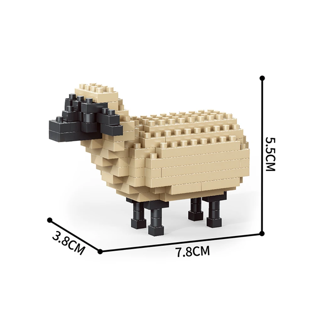 Oveja De Cara Negra: Juguete De Bloques De Construcción En Miniatura, Fácil De Montar, Decoración Diy, Regalo Educativo Para Niños.