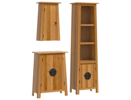 Conjunto 3 de muebles de baño VIDAXL madera maciza de pino
