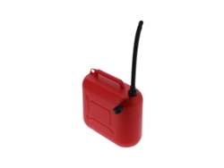 Bidón de gasolina antideslizante de ABS rojo de 20 litros con tubo de 43 cm.