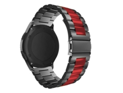 Correa Acero para Samsung Gear S3 Frontier Negro y Rojo