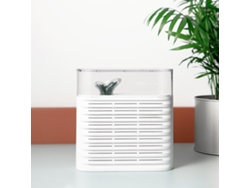 Mini deshumidificador portátil recargable para el hogar y la oficina, blanco, 150 ml, luz dorada
