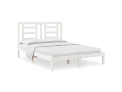 Maison Exclusive - Estructura De Cama Sin Colchón Madera De Pino Blanca 140x190 Cm