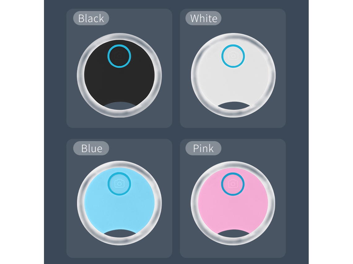 Localizador GPS inalámbrico para mascotas, llaves y bolsos, color negro.