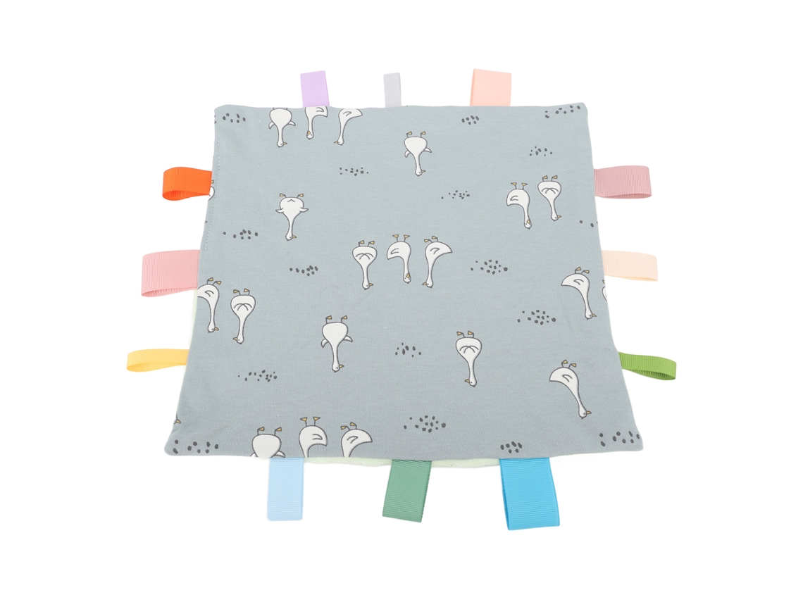 Toalla De Confort Para Bebé, De Algodón Suave Con Mordedor, Con Adorables Estampados De Patitos.