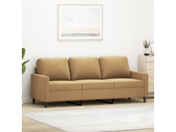 Sofá De 3 Plazas | Sofá De Salón | Sofá De Descanso Terciopelo Marrón 180 Cm Wsd325102