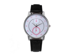 Reloj De Cuarzo Unisex Con Correa Ajustable, Diseño Simple Y Moderno (rosa, Negro)