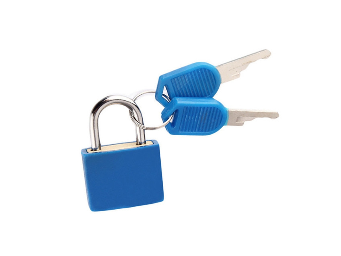 Candado de combinación para equipaje, antirrobo con núcleo de cobre, ideal para mochilas, maletas y armarios (azul)