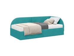 Maison Exclusive - Estructura De Cama Esquina Con Colchón 2 Pcs Tuquesa Terciopelo