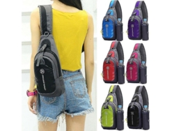 Mochila Pequeña Impermeable Para Hombres Y Mujeres Bolsa Cruzada Deportiva Viaje Regalo Negro Negro
