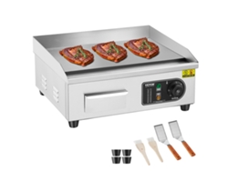 Plancha Eléctrica Comercial Plana 122-572 de Sobremesa para Cocinar Plancha Eléctrica Comercial de 2800 W de VEVOR