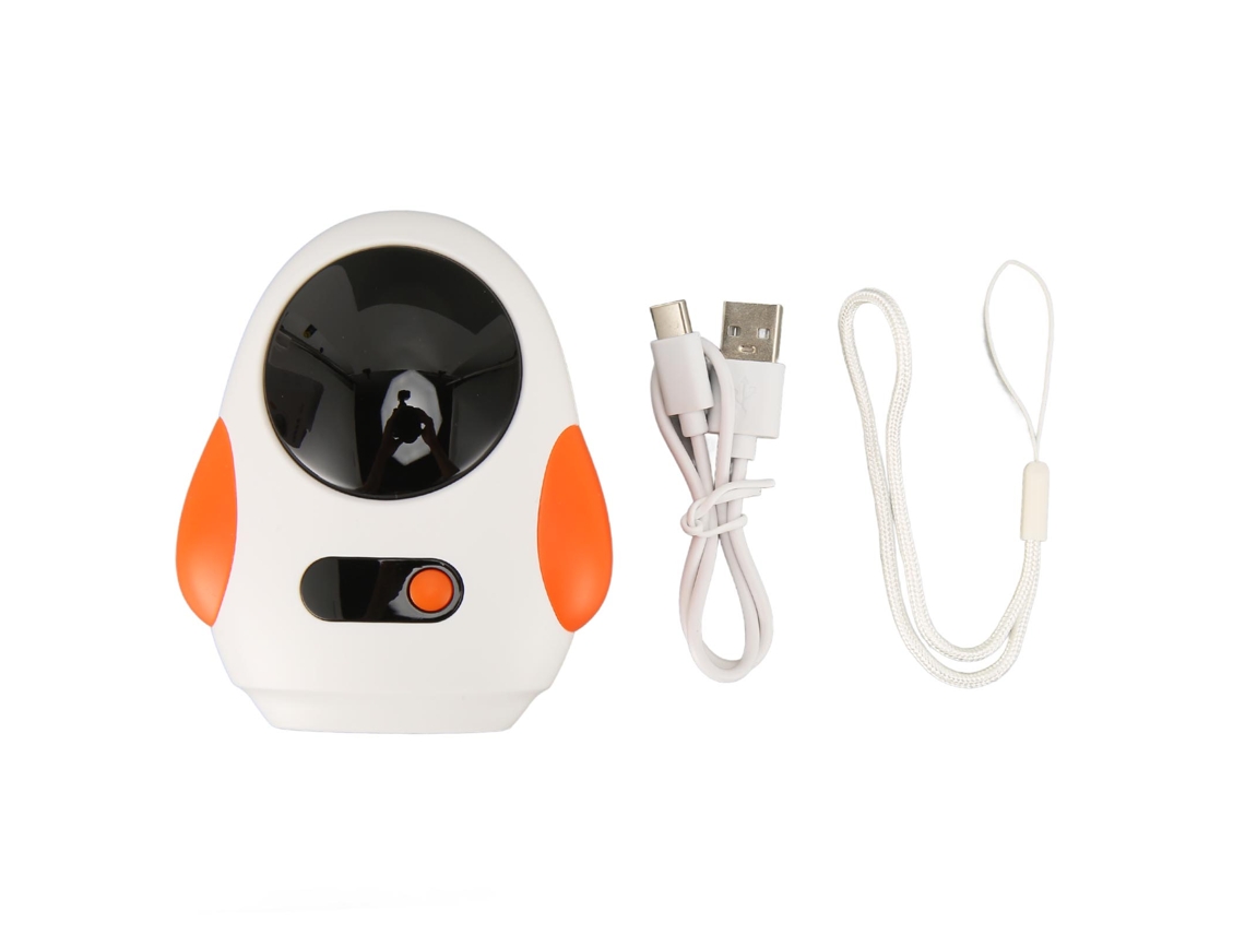 Aquecedor De Mãos Recarregável Cute Pinguim 5000mah 3 Níveis Ajustáveis Portátil Branco