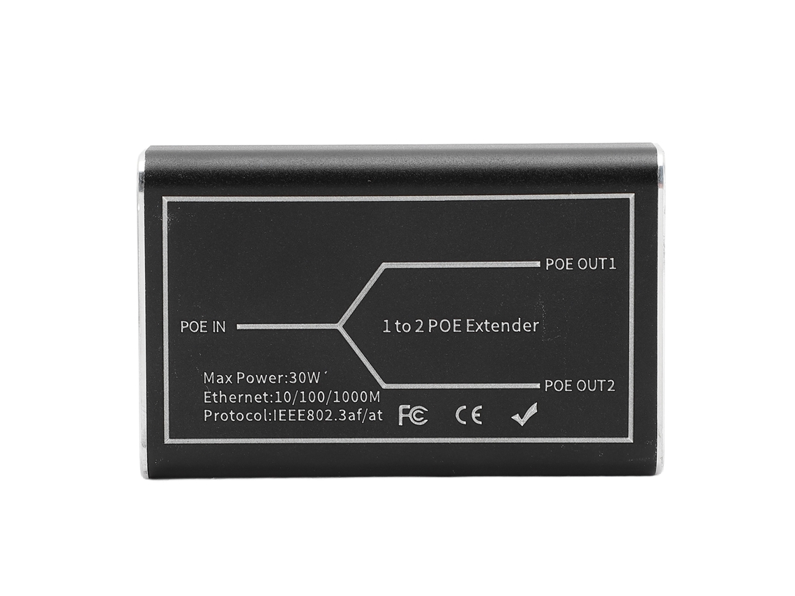 Extensor Poe De 1 A 2, Ieee802.3af/at, Repetidor Poe De Enlace Directo Para Cámaras De Seguridad.