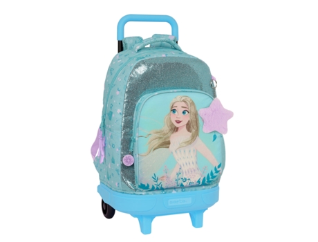 Mochila Escolar con Ruedas FROZEN Hello spring (Azul - Poliéster 300D)