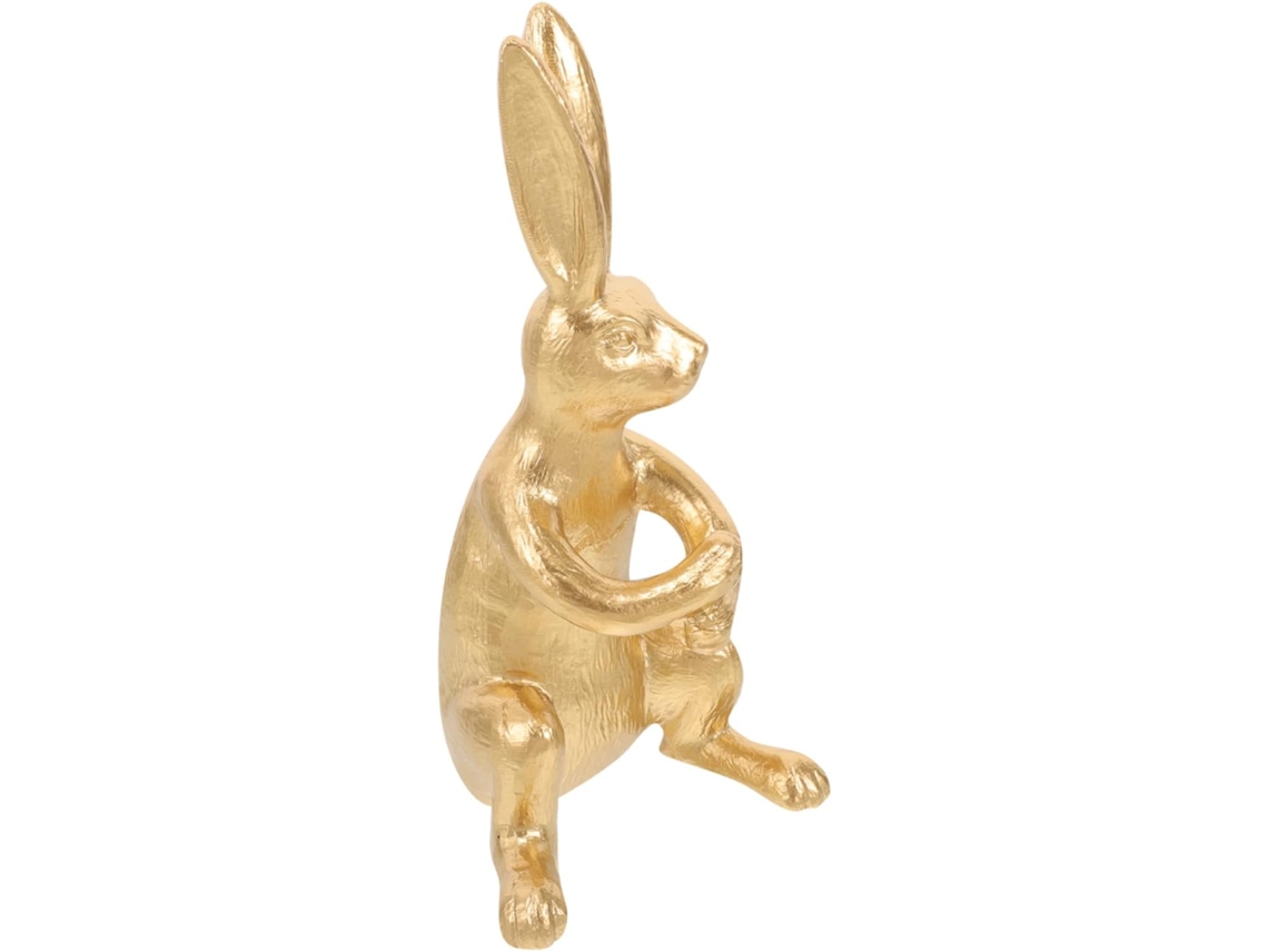 Figura decorativa de conejo de resina para Pascua, bonita estatua de conejo para oficina y hogar, adorno Gokoco