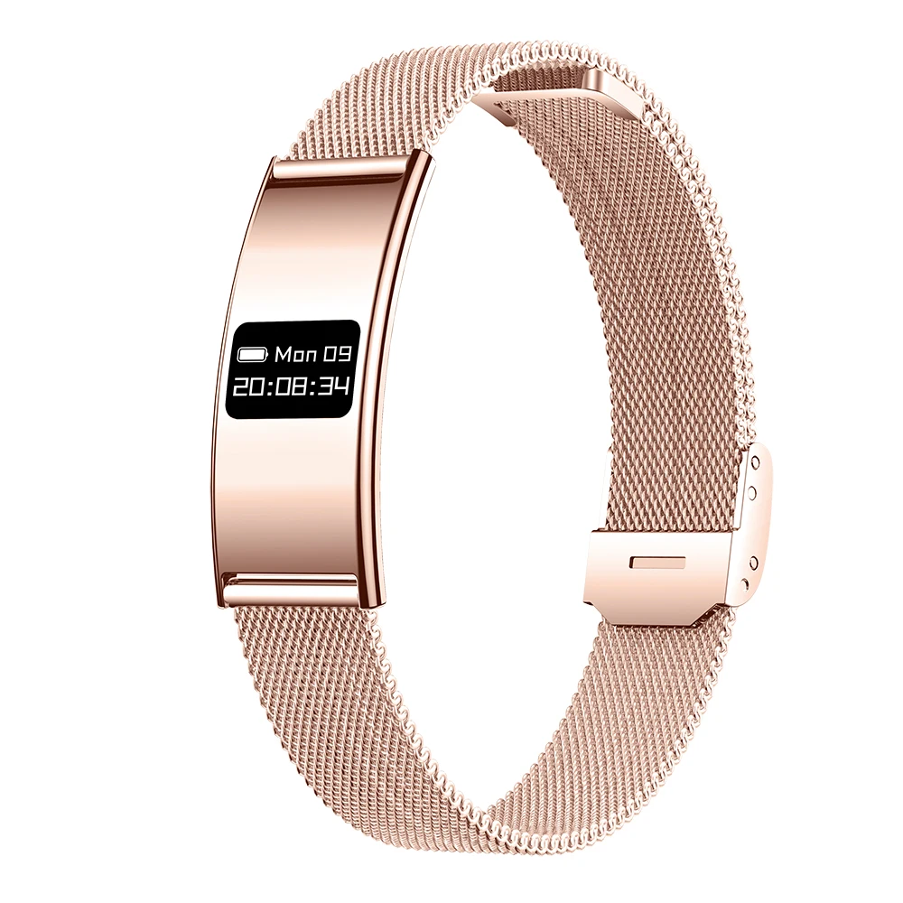 Pulseira MDUG à Prova D'água IP68, 2,88mm, Lembrete de Chamadas, Aço Dourado