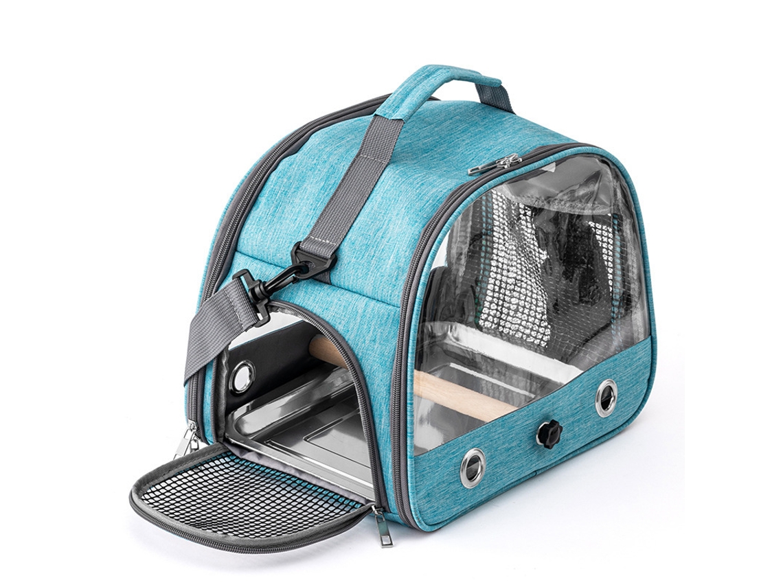 Transportín Digitallab Para Loros, Totalmente Ventilado, Diseñado Para Viajar (azul Claro)