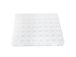 Caja Organizadora De Accesorios Para Decoración De Uñas Con 56 Compartimentos De Plástico Transparente.