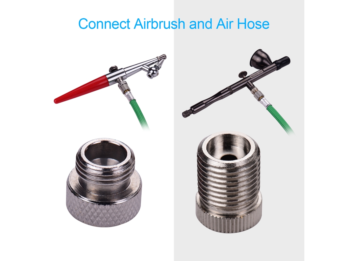 Kit De 9 Adaptadores Para Aerógrafo, Conectores De Varios Tamaños Para Manguera De Aire, Compatibles Con Badger Paasche.