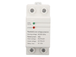 Dispositivo De Protección De Tensión Monofásico Con Rearme Automático E Indicador Luminoso, 40 A Ca 230 V, Contra Sobretensión Y Subtensión.