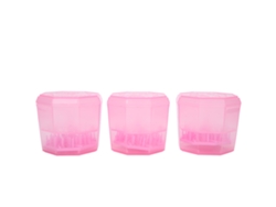 3 Conjuntos De Caja Portátil Para Limpiar Brochas De Maquillaje Herramienta