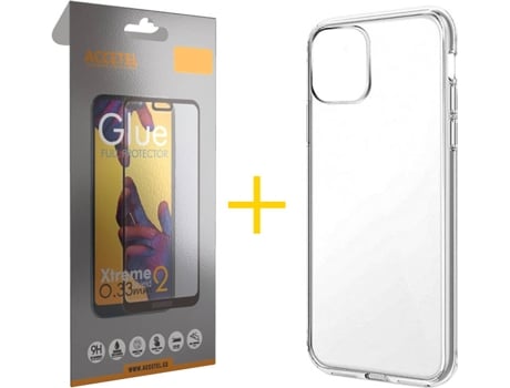 Kit Funda + Protector de Pantalla Apple iPhone 11 SKYHE Full Liso (Transparente)