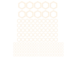 205 Piezas De Recortes Hexagonales De Madera En 5 Tamaños Para Manualidades Y Decoración.
