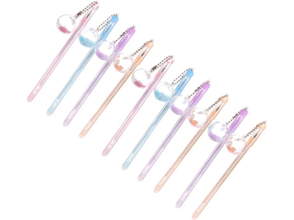 30 Bolígrafos De Gel Con Adorables Colgantes, Bolígrafos Decorativos