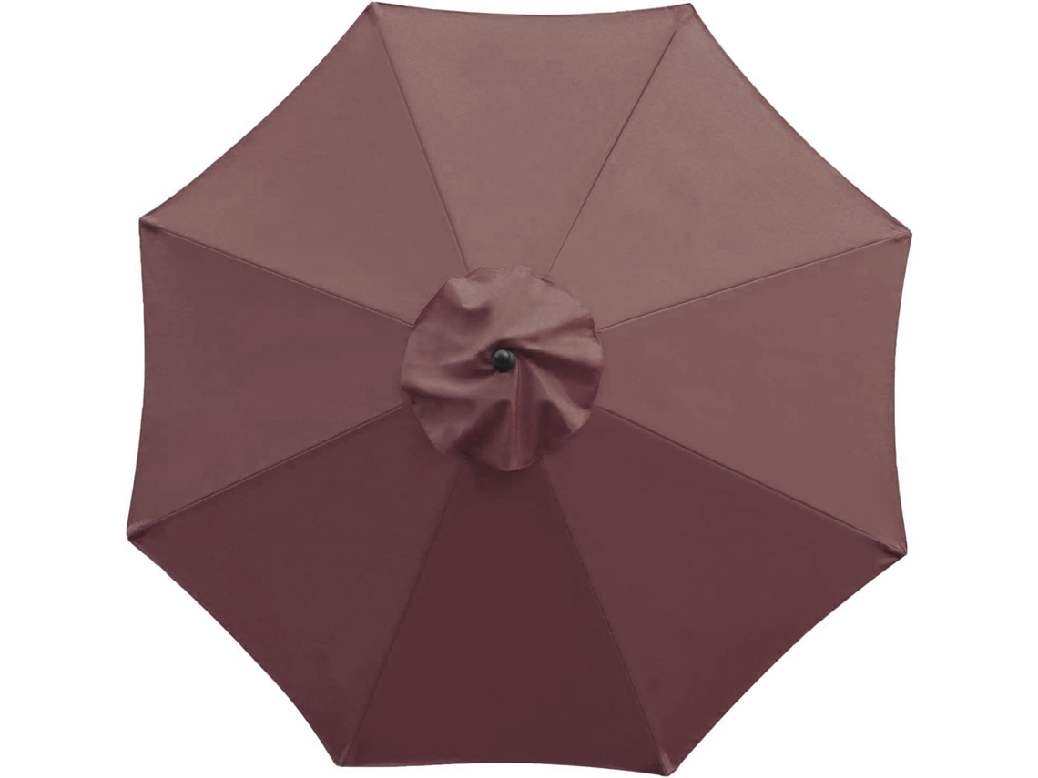 Tela de repuesto para sombrilla de exterior, 8 varillas, 3 metros, impermeable, protección UV, Cafe Siurn (sin soporte para sombrilla)