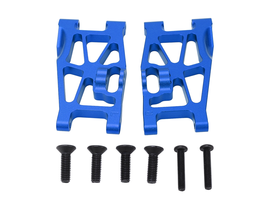 Juego De Brazos De Suspensión Delanteros Y Traseros De Aluminio Para Coches Rc Losi Hammer Rey 1/10, Azul Oscuro.